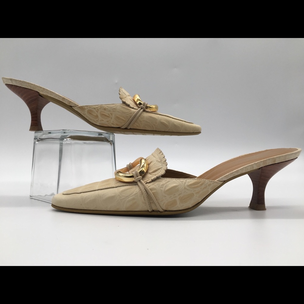 Stuart Weitzman Slip On Heels Mules Women's US 7M